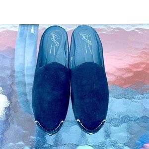 GIUSEPPE ZANOTTI Women Black Suede Mules Slides 6/6.5
